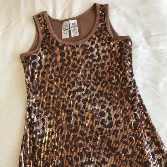 GUESS LEOPARD PRINT BROWN DRESS - Picture 7 of 9